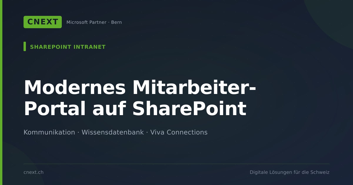 SharePoint Intranet – Modernes Mitarbeiter-Portal – CNEXT